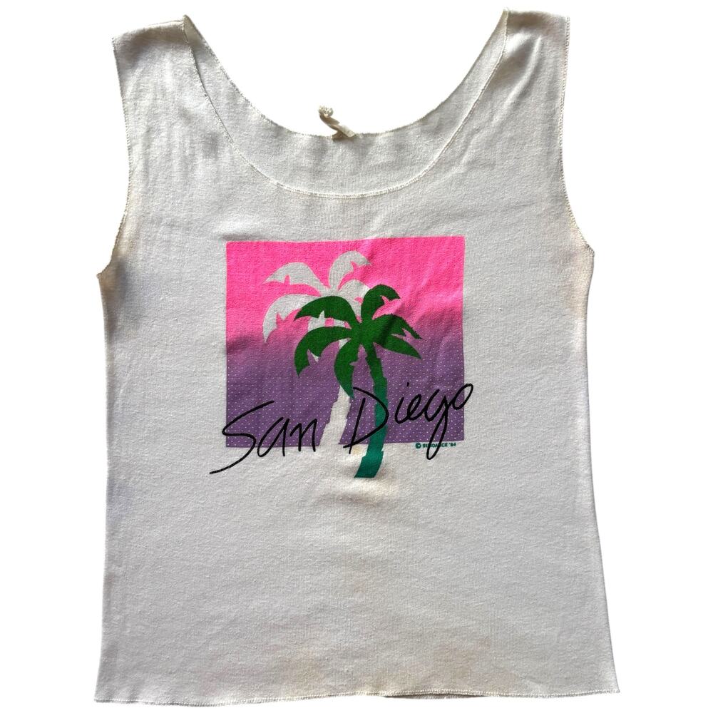Unbranded San Diego palm tree graphic tank top Large 90s y2k